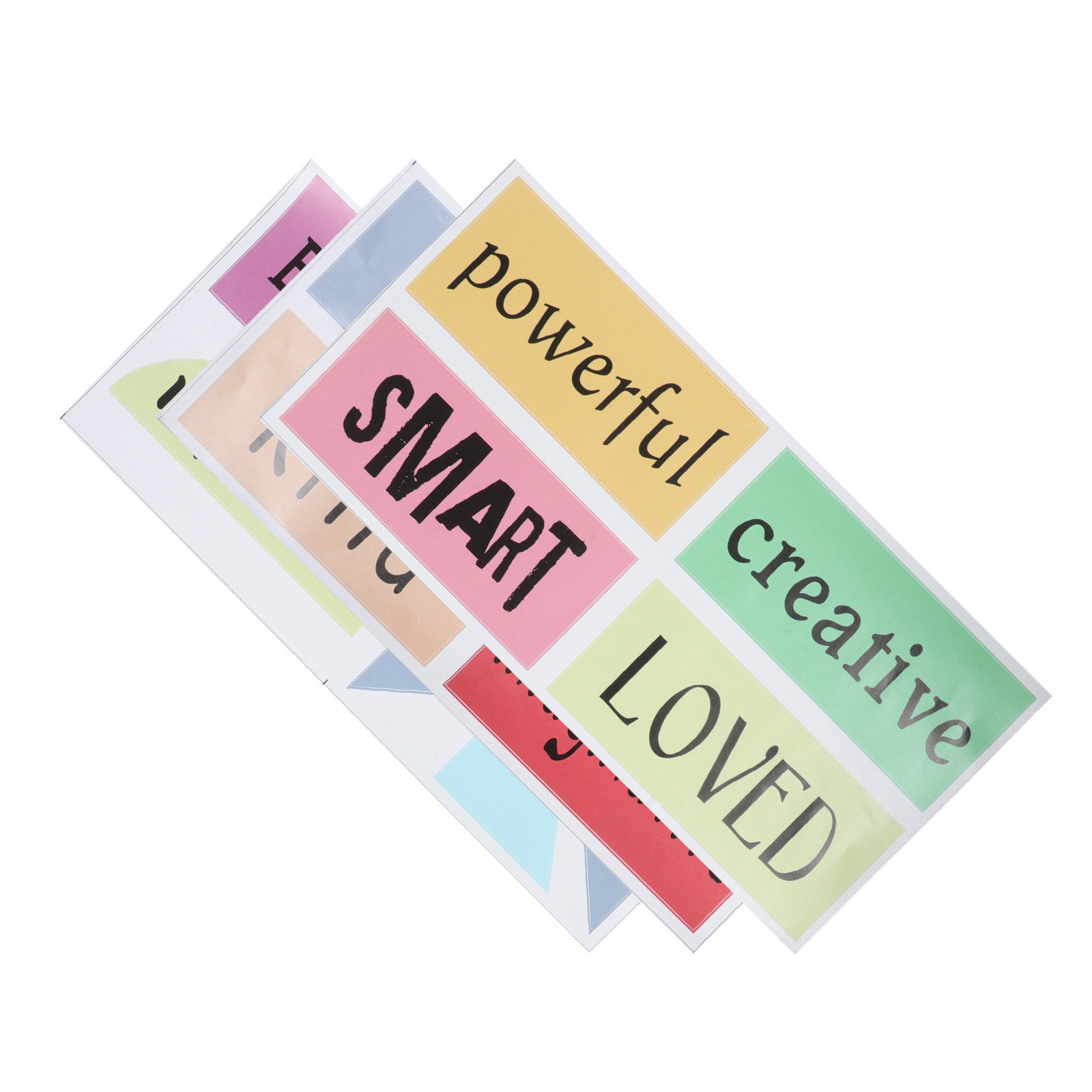 Kids Education Motivation - 3pcs Motivational Rocket Floor Stickers for
